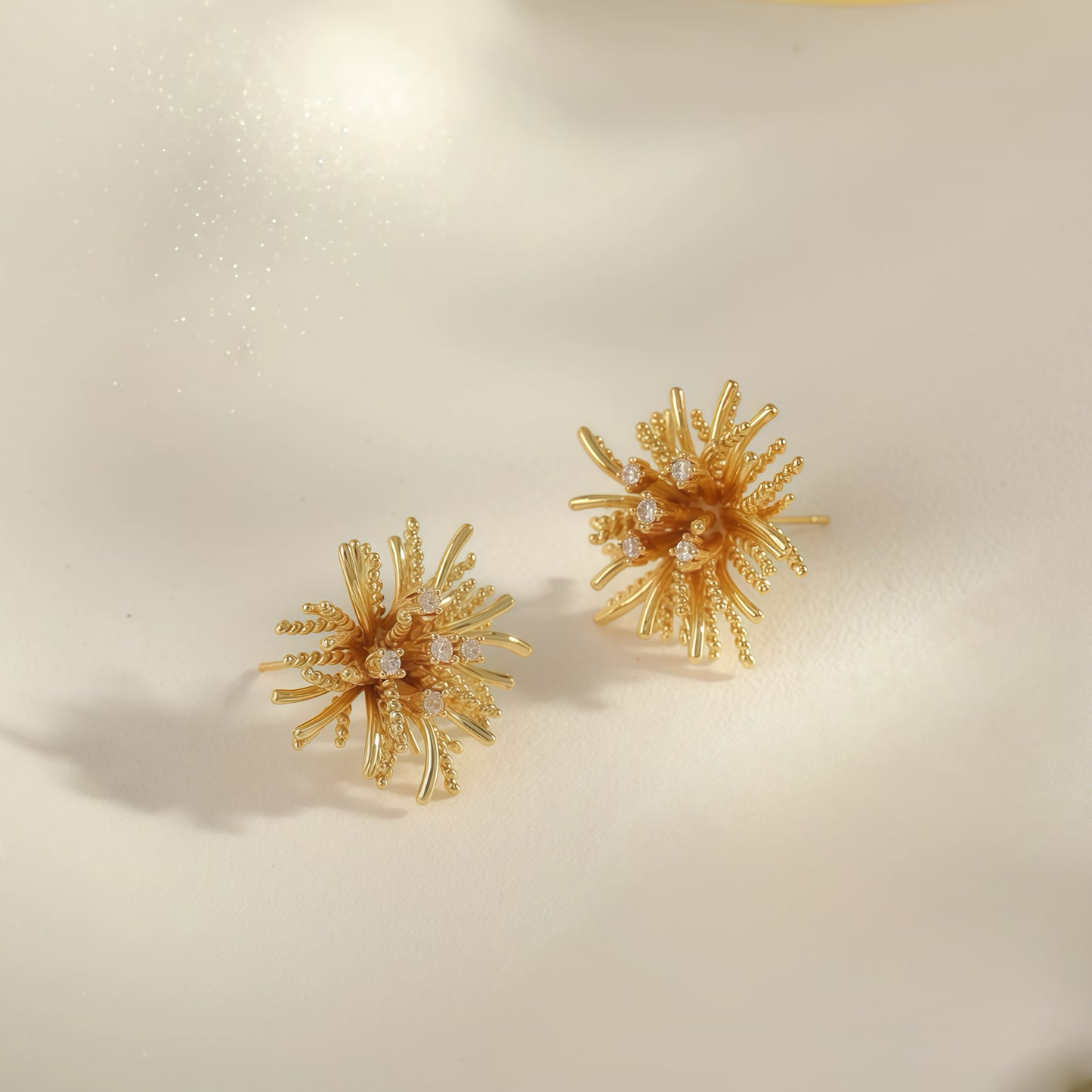 Firework Bloom Earrings – Gold & Silver