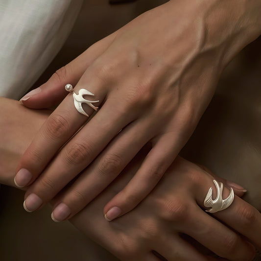Soaring Dove Pearl Ring