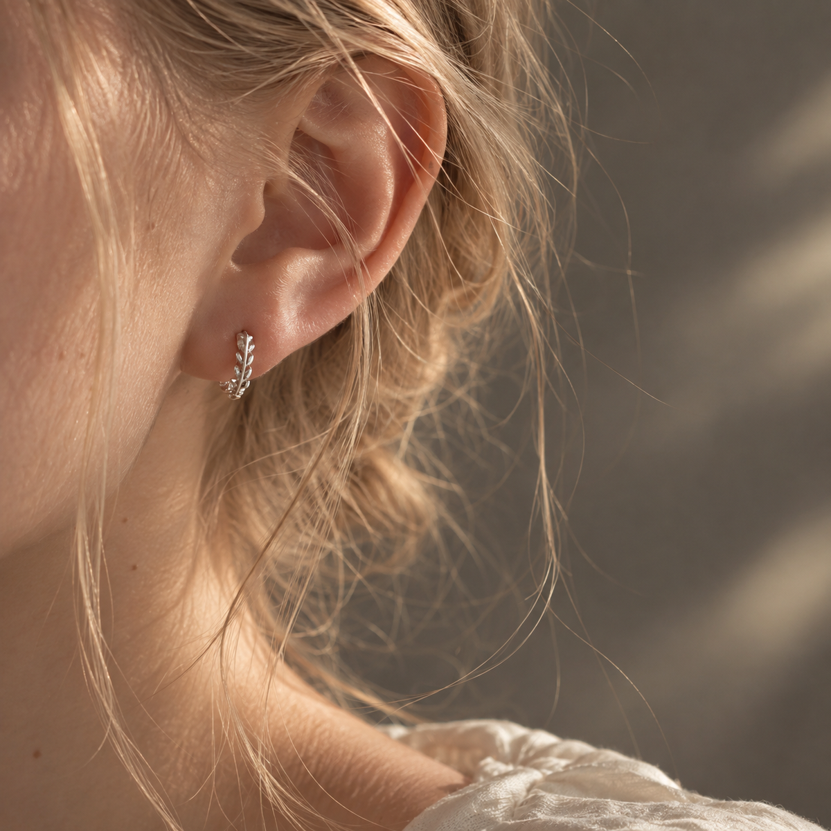 Olive Whisper Hoops