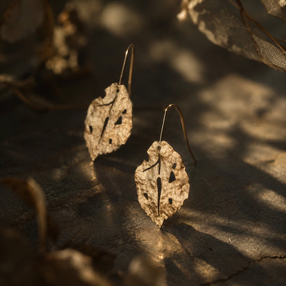 Weathered Leaf Earrings