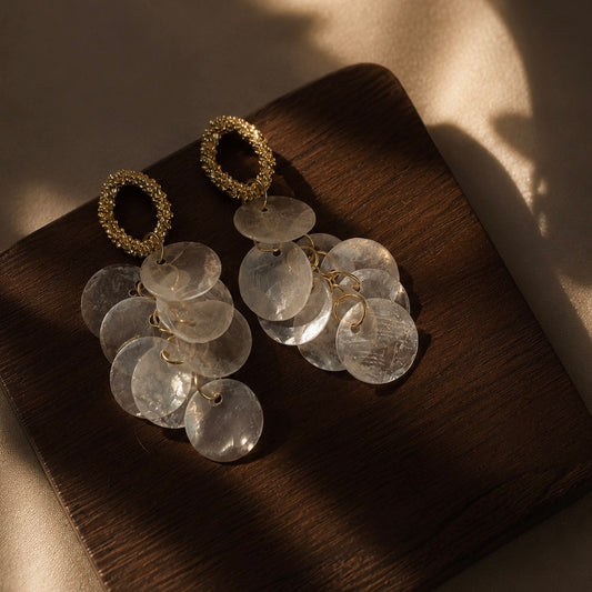 Moonlit Tides Shell Earrings