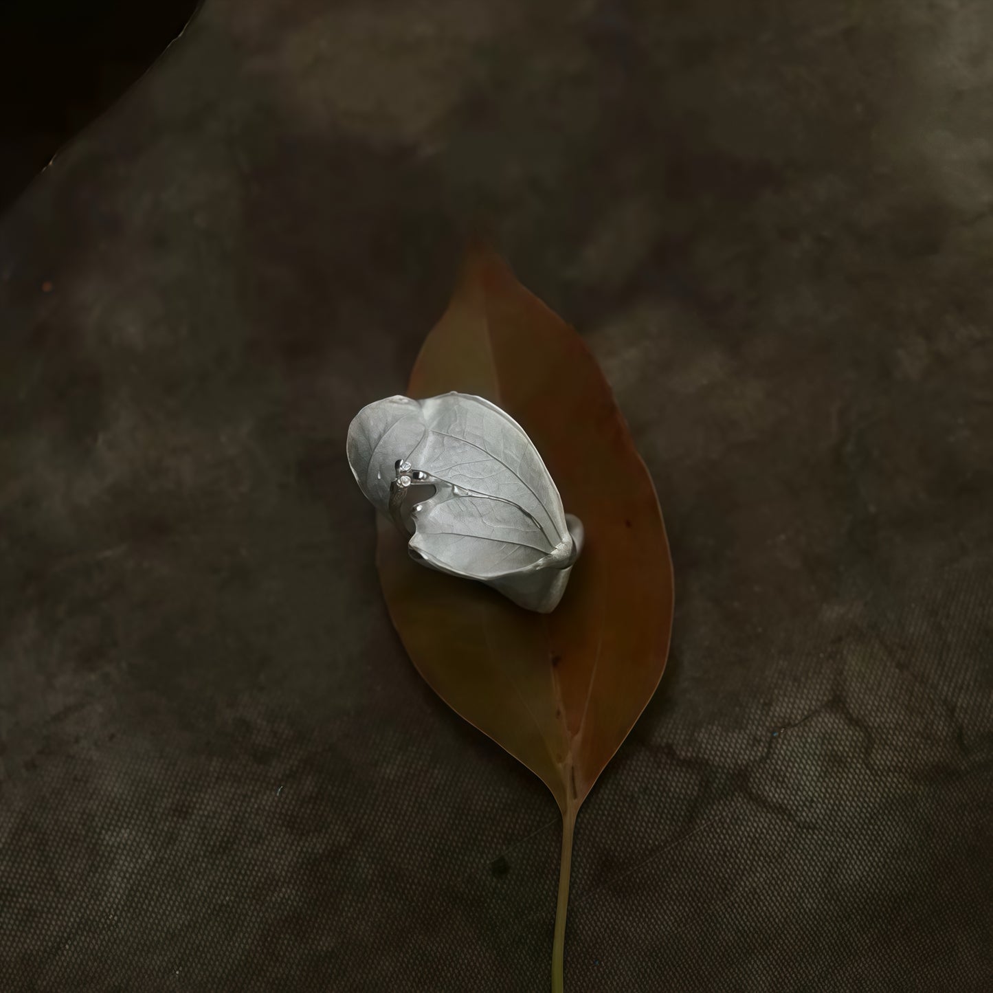 Whispering Leaves Ring – Sterling Silver Statement Jewelry