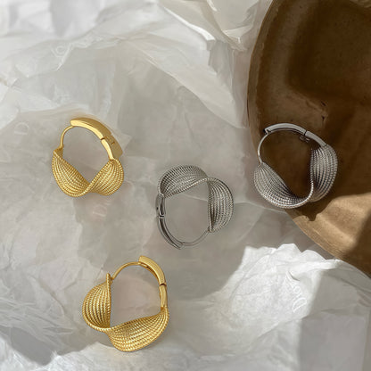 Eclipse Wave Hoop Earrings