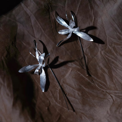Four-Season Orchid Drop Earrings