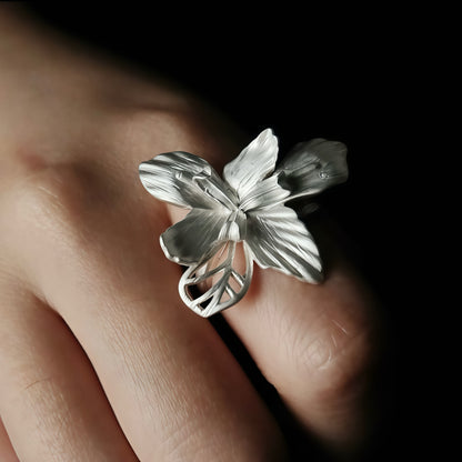 Orchid Whisper Sculptural Ring