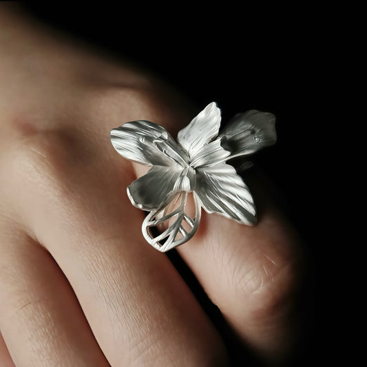 Orchid Whisper Sculptural Ring