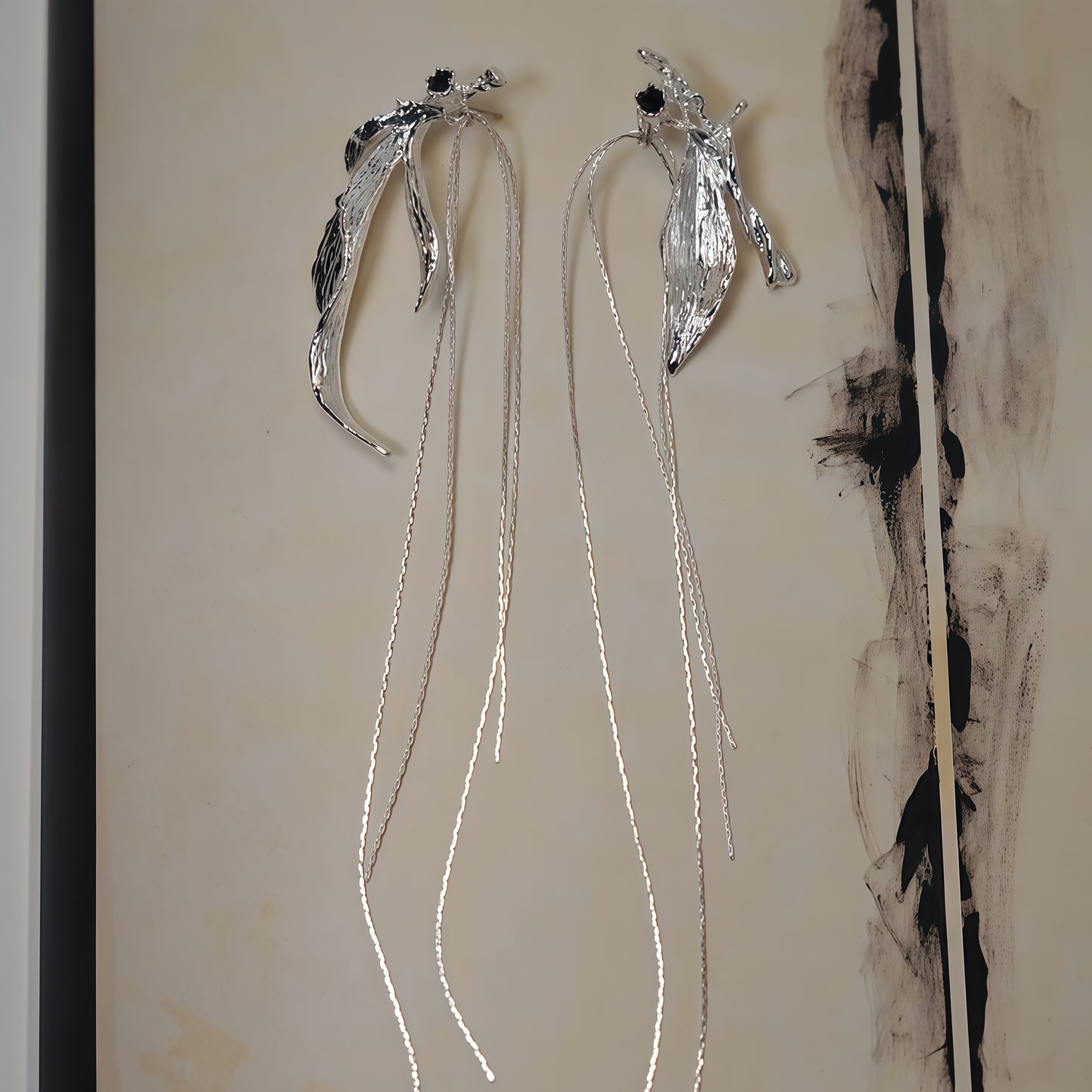 Midnight Willow Tassel Earrings
