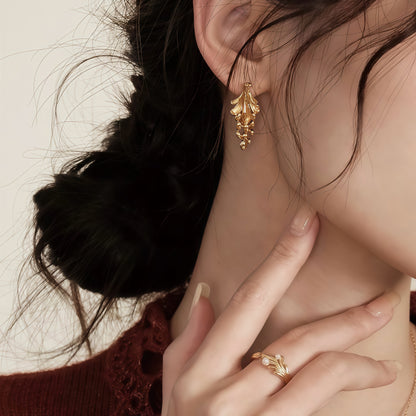 Golden Cascade Earrings