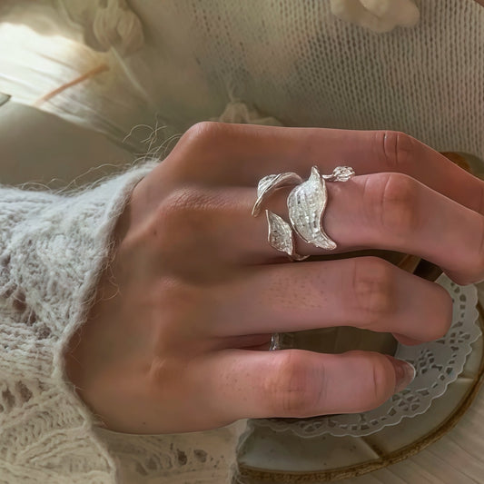 Drifted Petal Sculptural Ring
