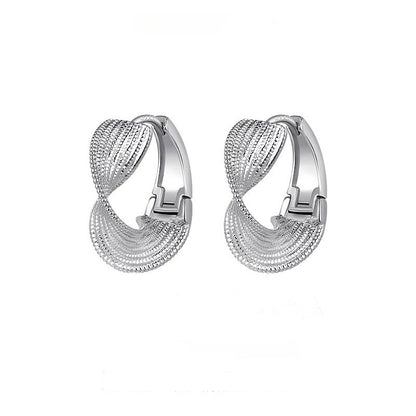 Eclipse Wave Hoop Earrings