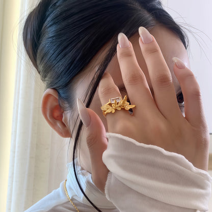 Golden Flutter Ring