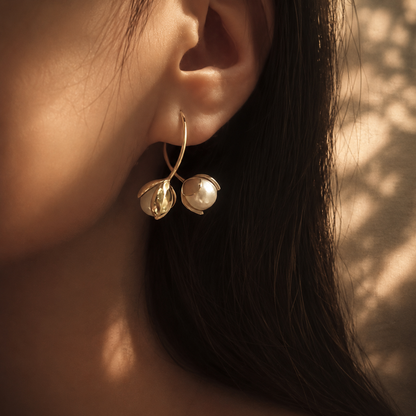 Petal Pearl Earrings