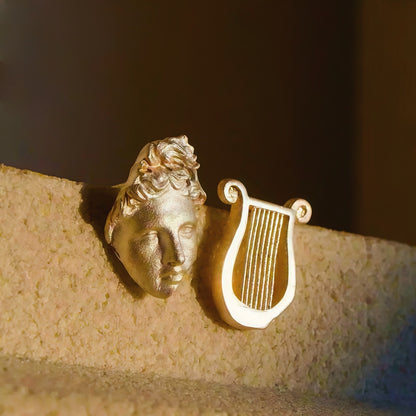 Apollo & Lyre Stud Earrings
