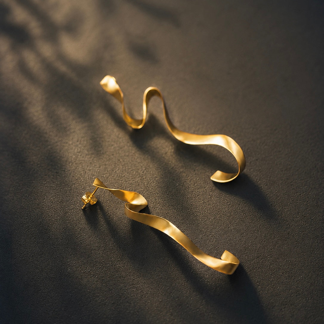 Ribbon Current Earrings