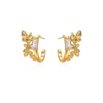 Golden Flutter Hoop Earrings