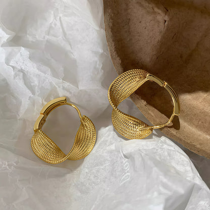 Eclipse Wave Hoop Earrings