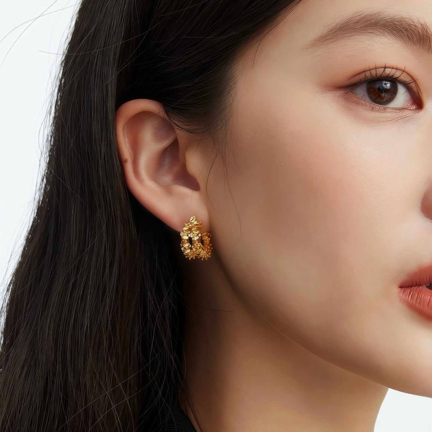 Gilded Bloom Hoops