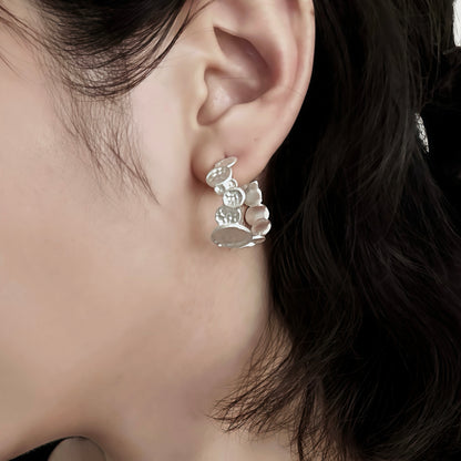 Ripple Moonlight Hoop Earrings