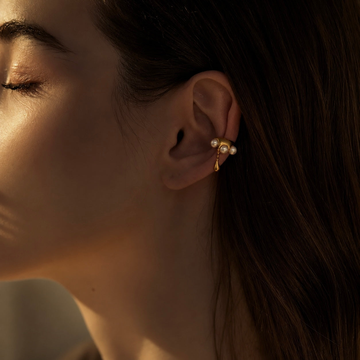 Pearls of Dew Ear Cuff