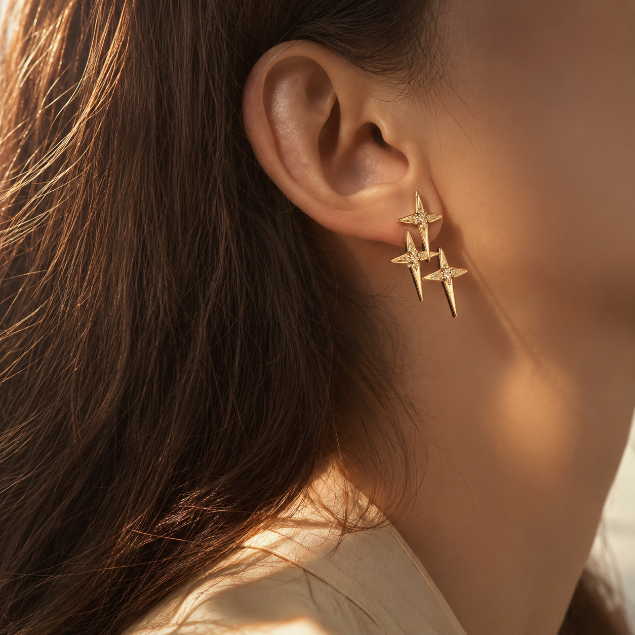 North Star Cluster Earrings