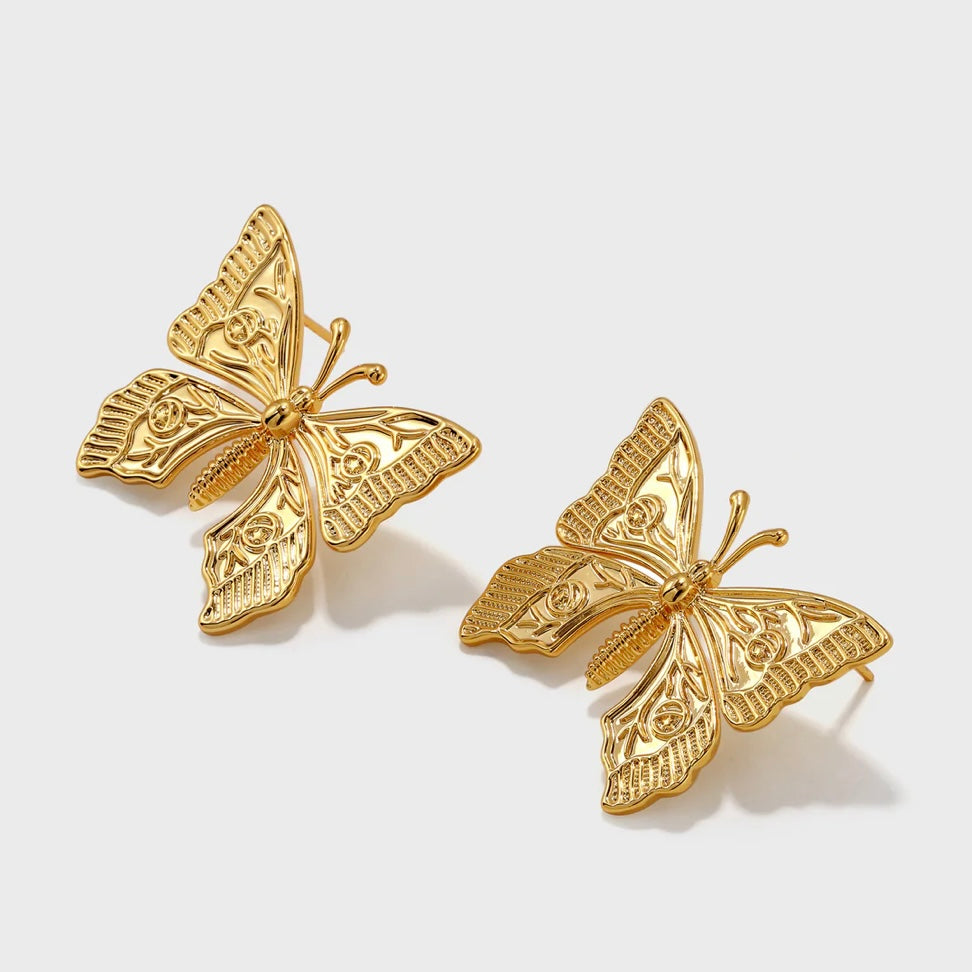 Golden Bloomfly Earrings