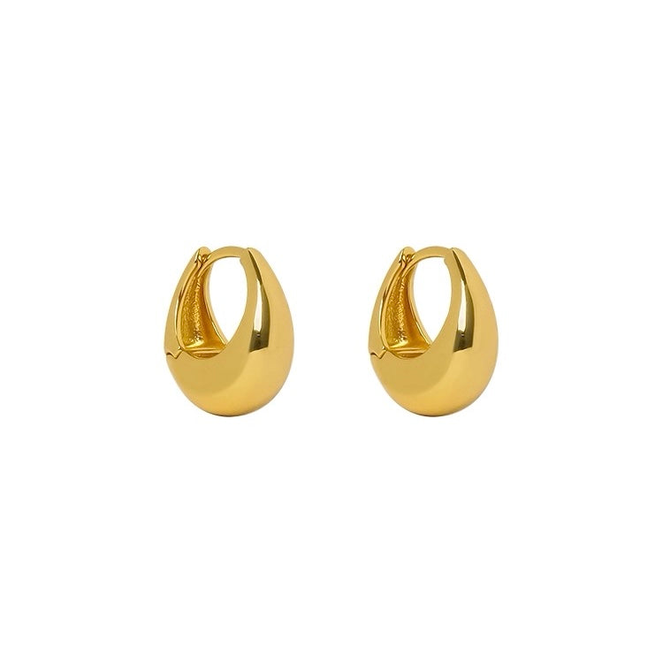 Skulpterade Glansiga Chunky Hoops