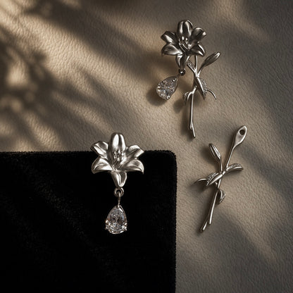 Lily Drift Earrings (2-in-1 Style)