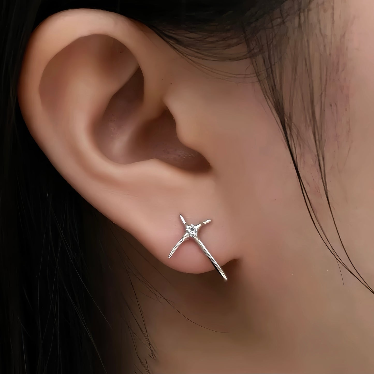 Starbound Arc Earrings (2-in-1 Style)