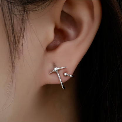 Starbound Arc Earrings (2-in-1 Style)