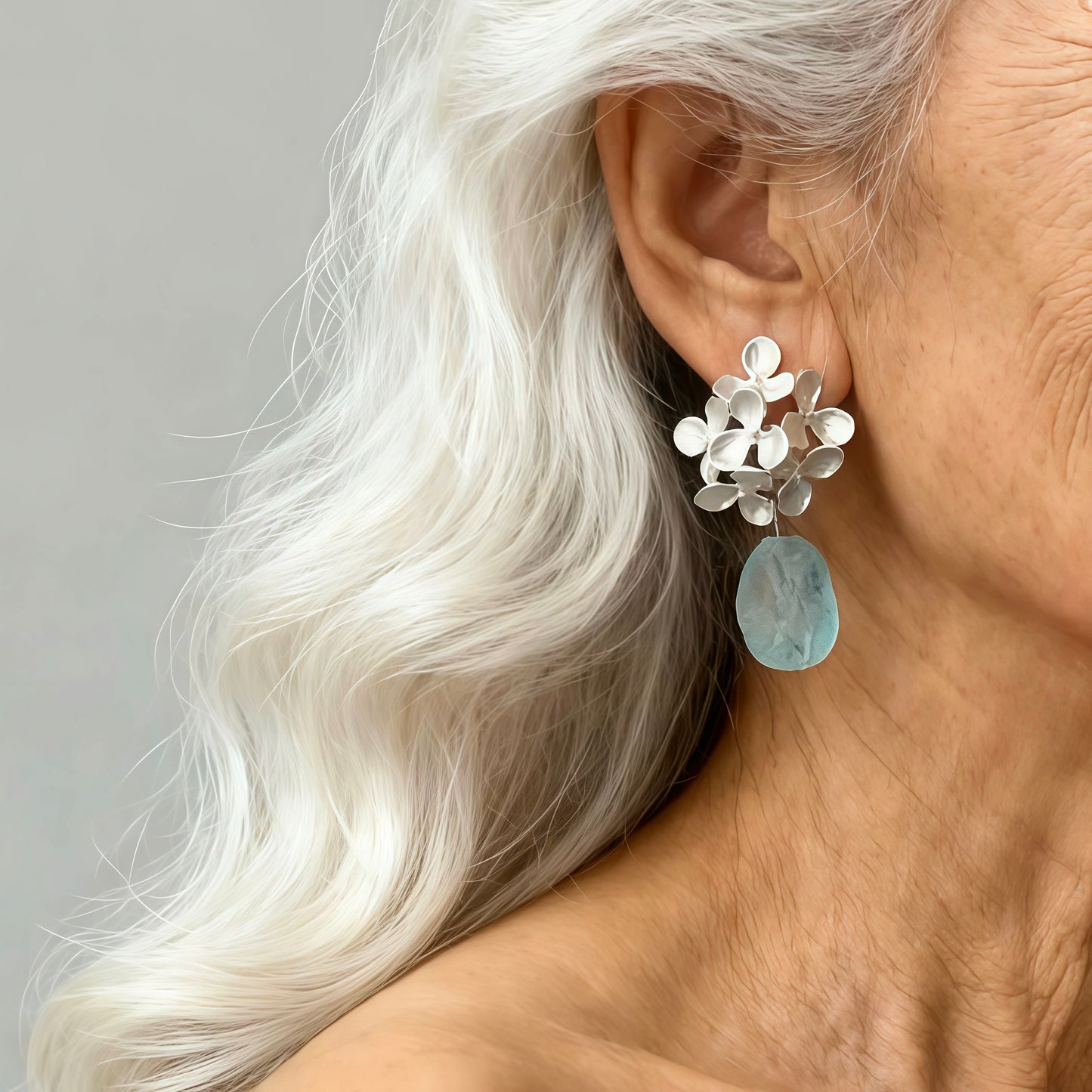 Blooming Aqua Earrings