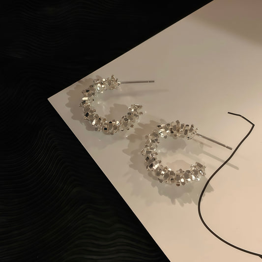 Teksturerede Hoop Øreringe