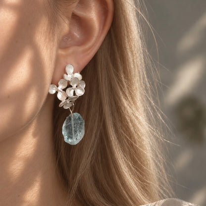 Blooming Aqua Earrings