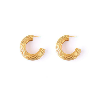 Sculptural Spiral Hoops