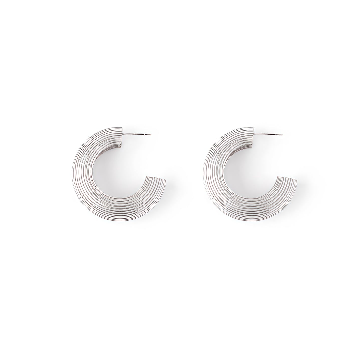 Sculptural Spiral Hoops