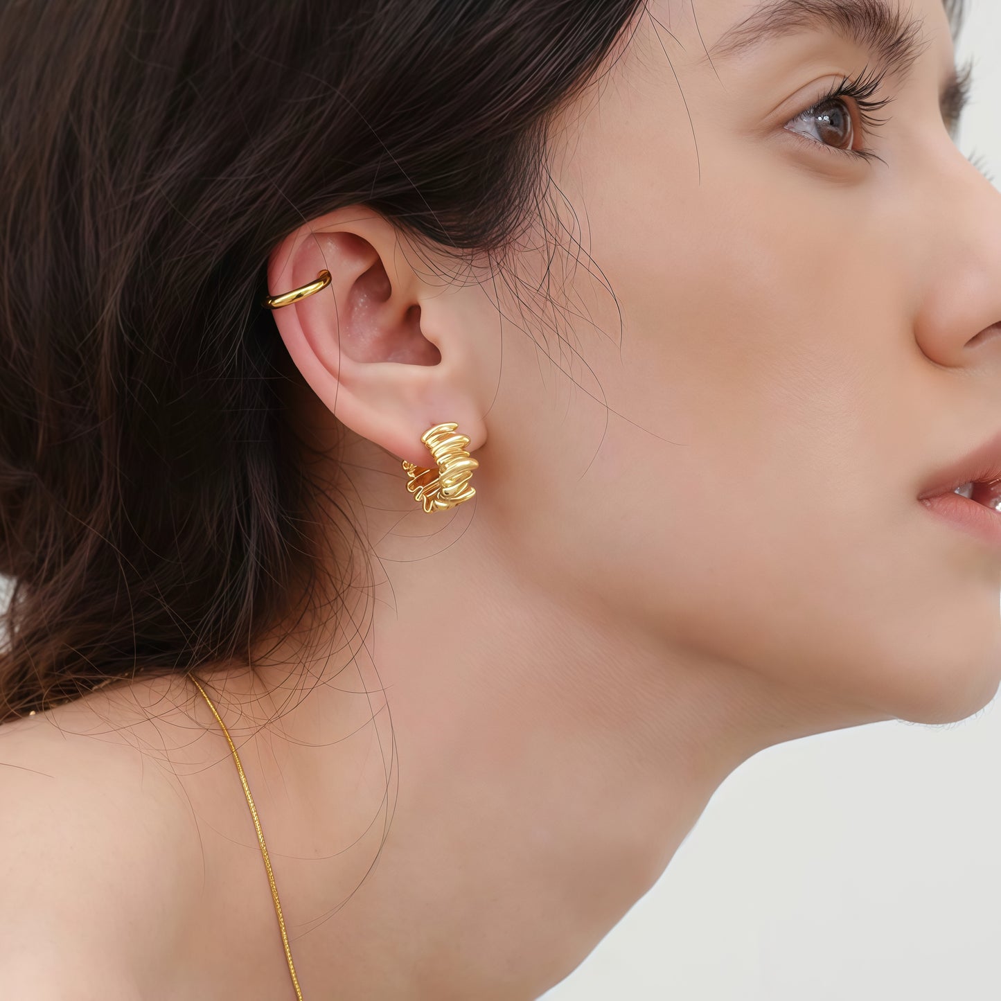 Ripple Gleam Earrings – Sterling Silver