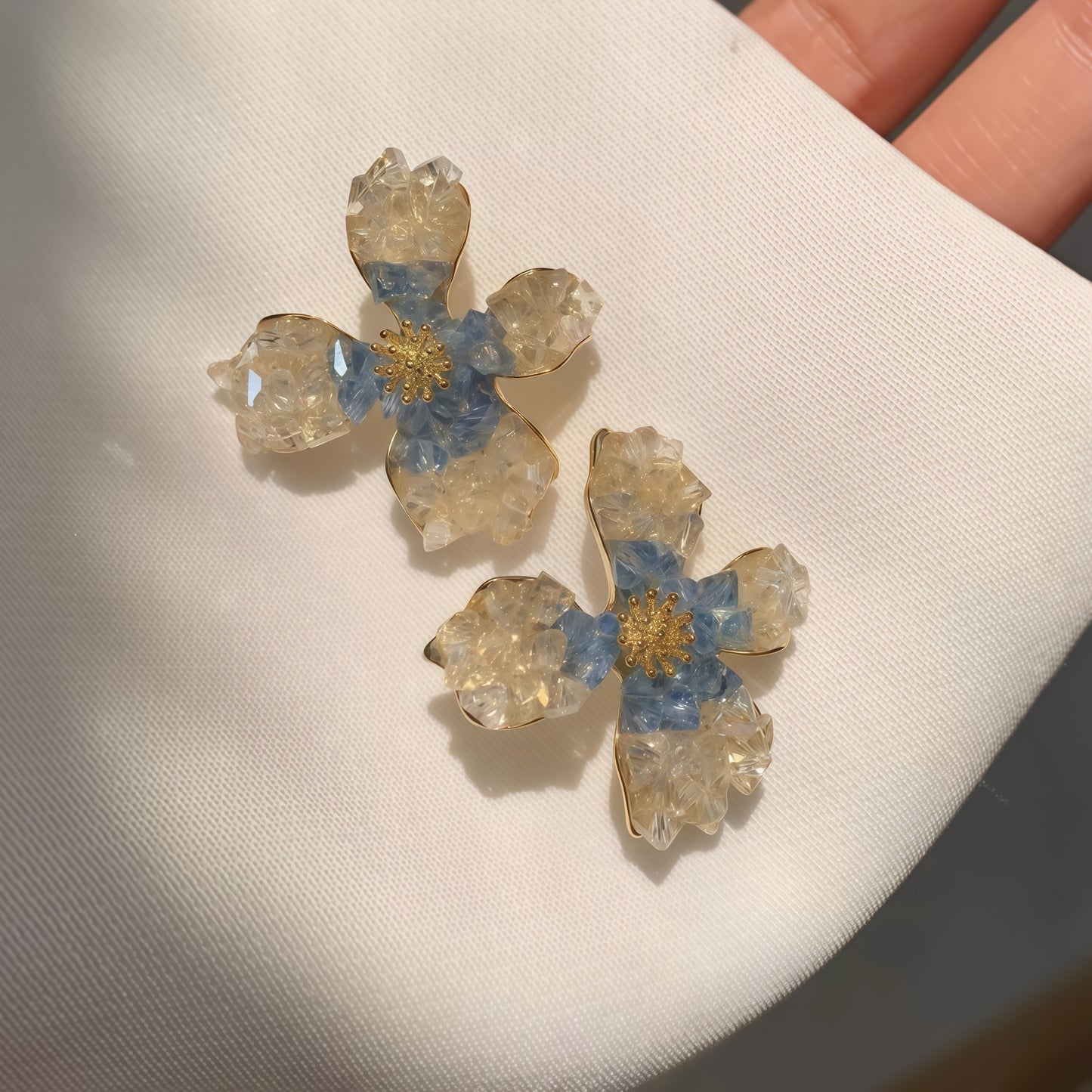 Blossom Crystal Flower Earrings