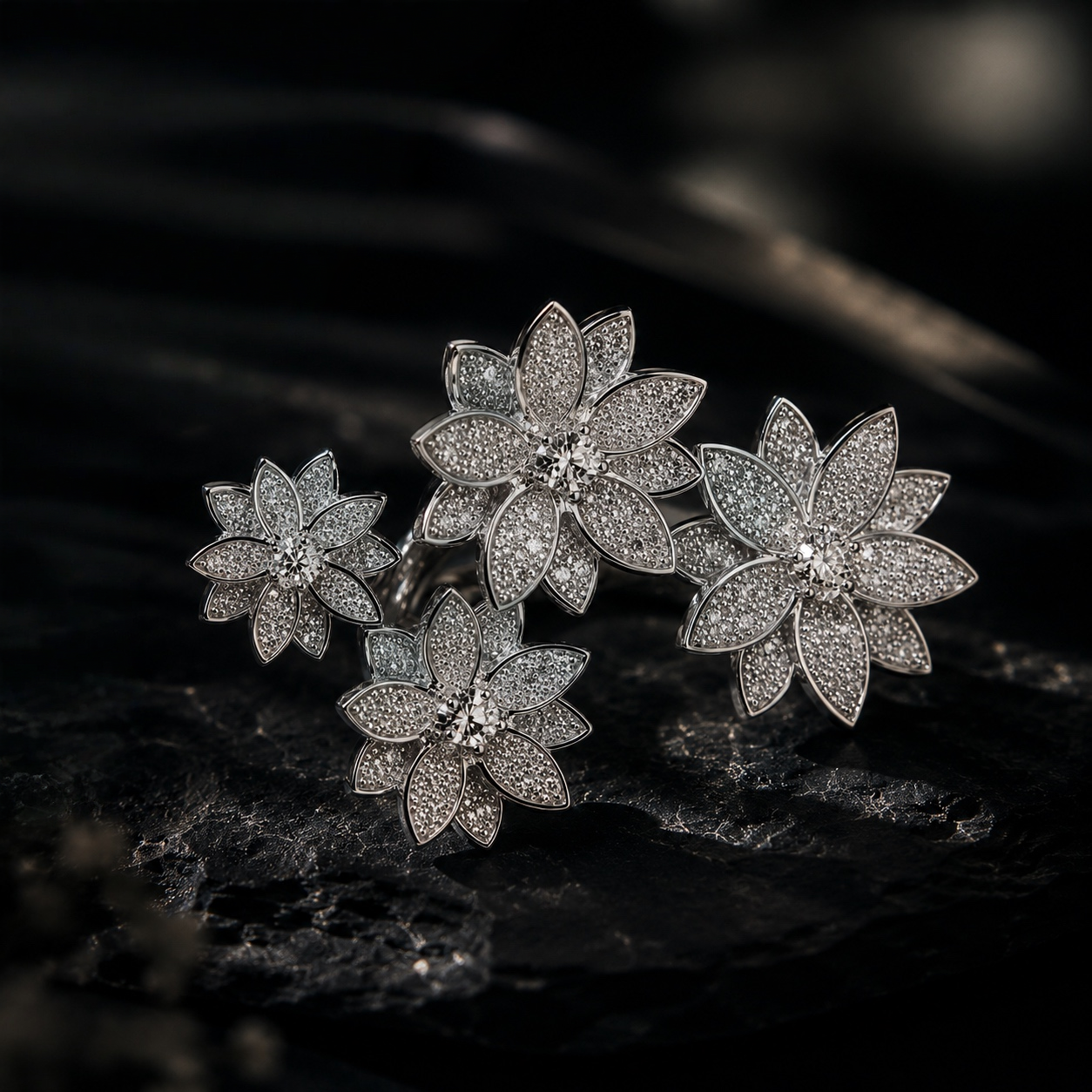 Lotus Blossom Statement Ring