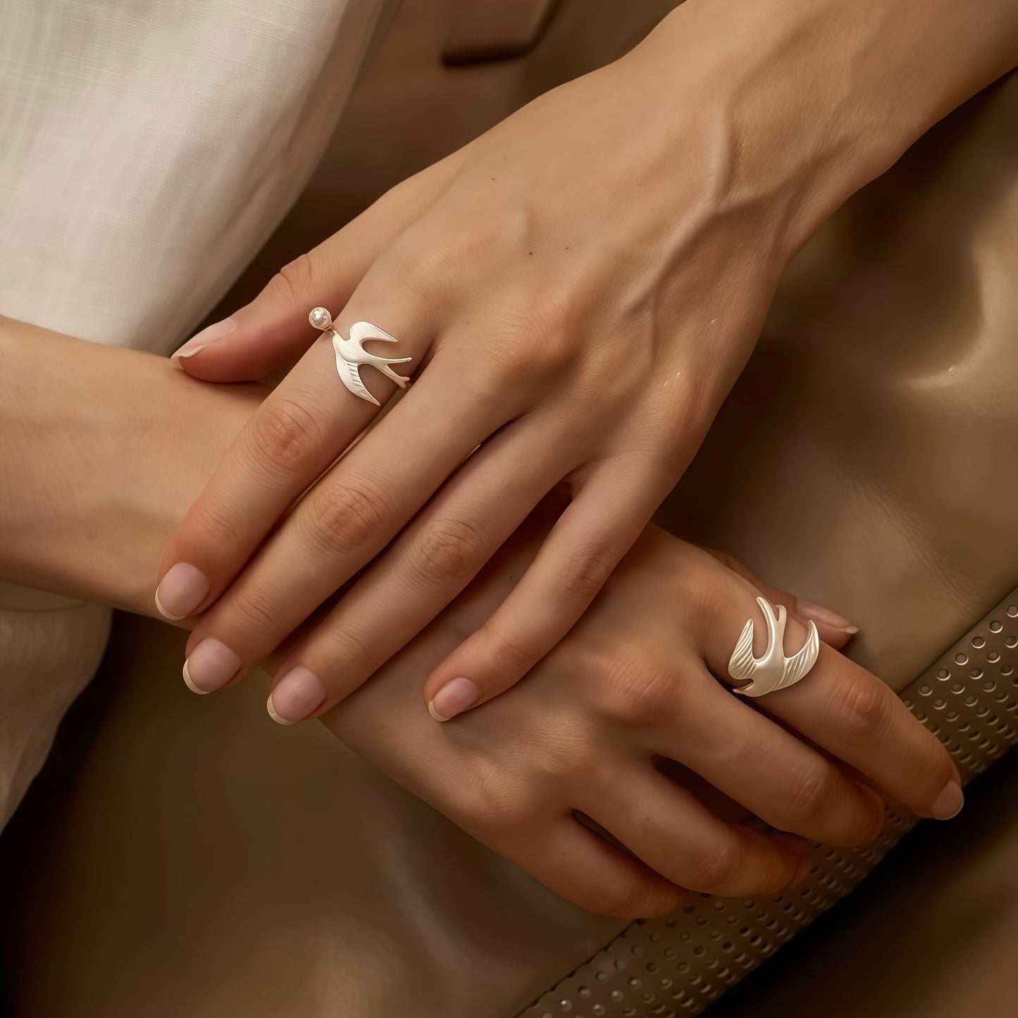 Soaring Dove Pearl Ring (2 Styles)