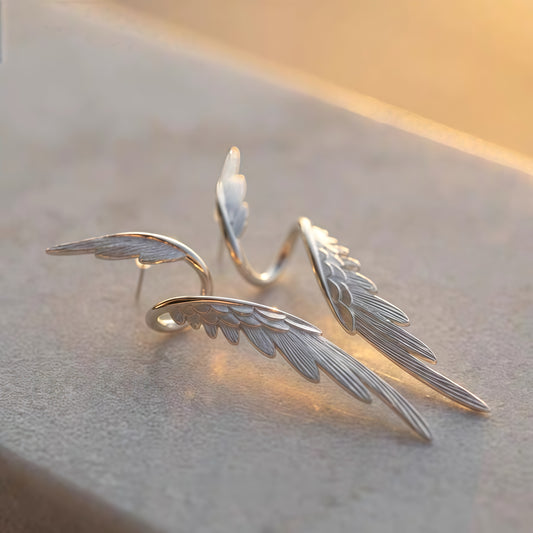 Celestial Wing Earrings – Angel Wing Ear Climbers