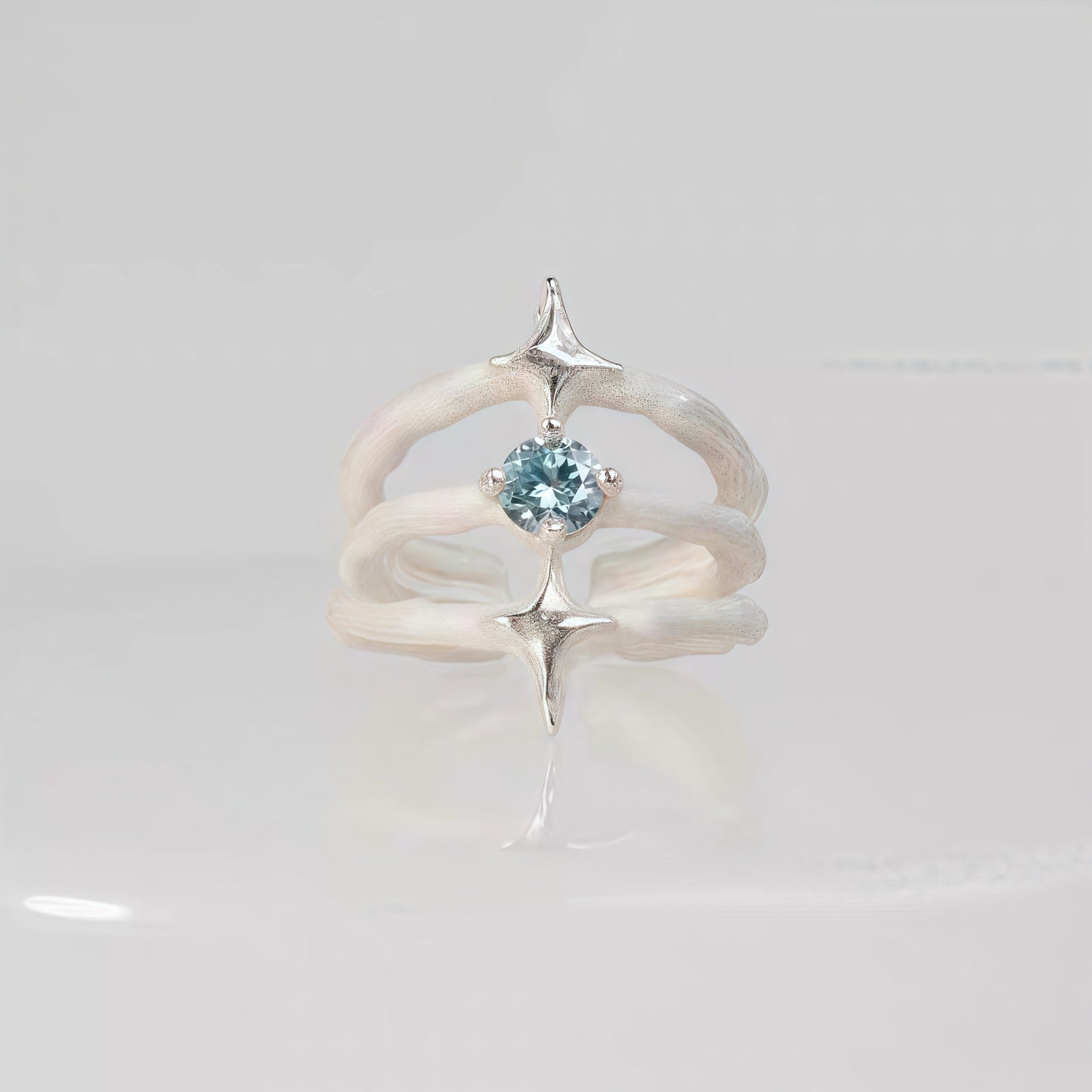 Stellar Spine Ring – Aquatic Blue