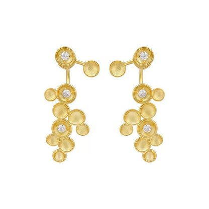 Cluster Drop Earrings (2-in-1 Style)