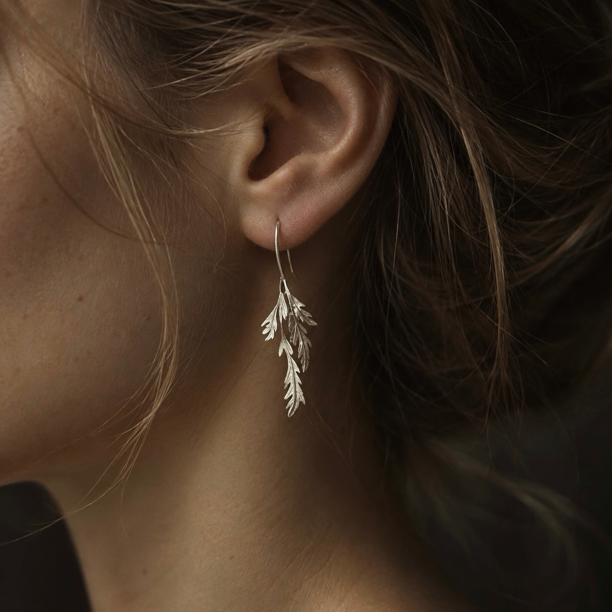 Wild Stillness Leaf Earrings