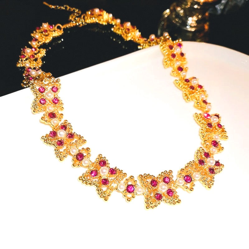 Scarlet Bloom Necklace