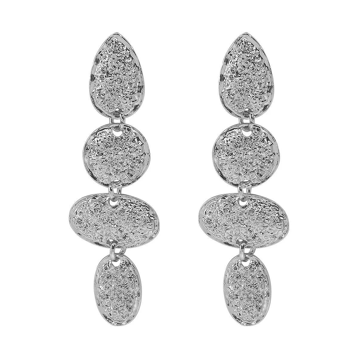 Sunlit Cascade Earrings – Textured Elegance in Motion