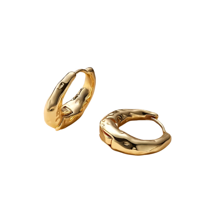 Molten Texture Hoop Earrings