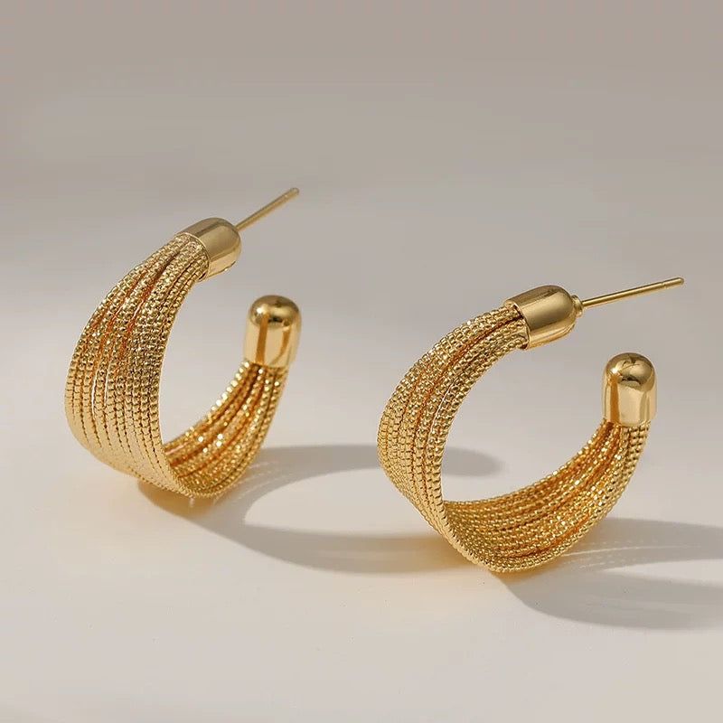 Silken Threads Hoop Earrings