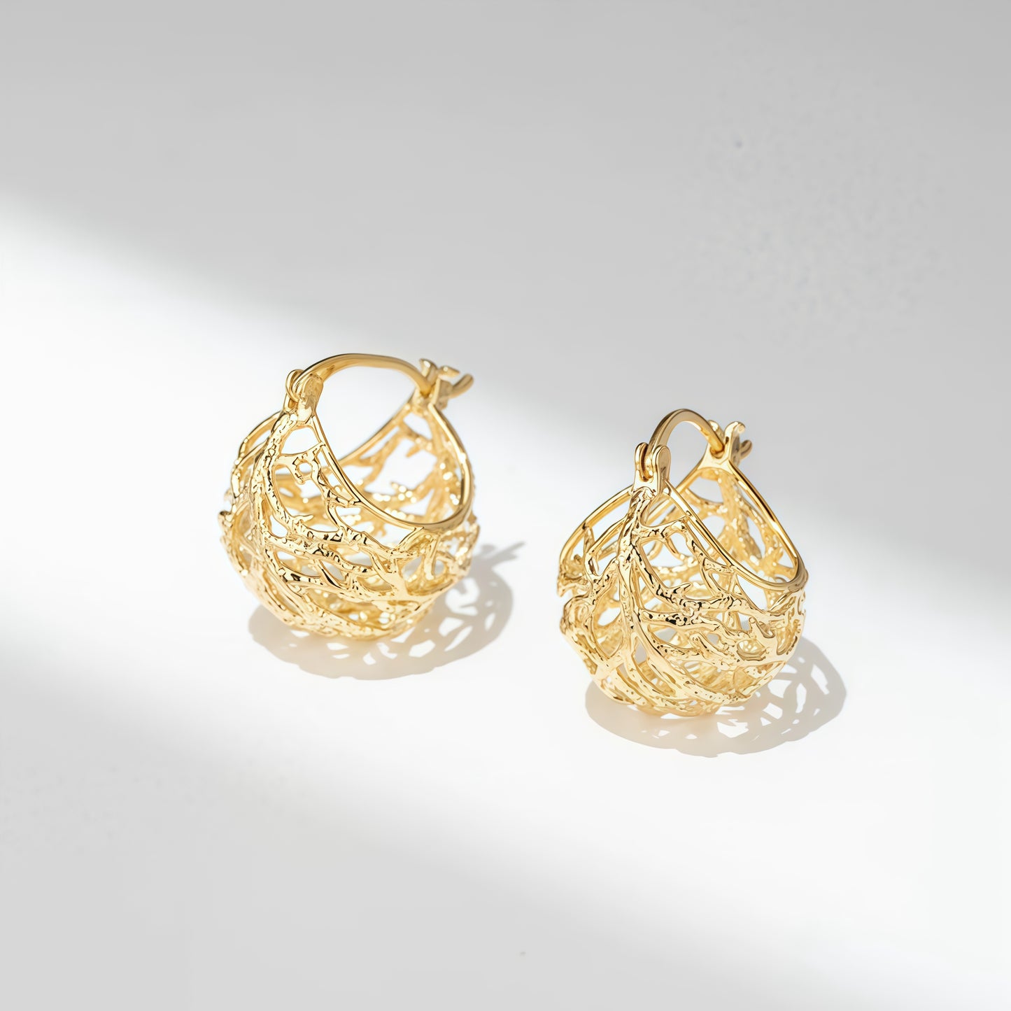 Whispering Vines Hoop Earrings