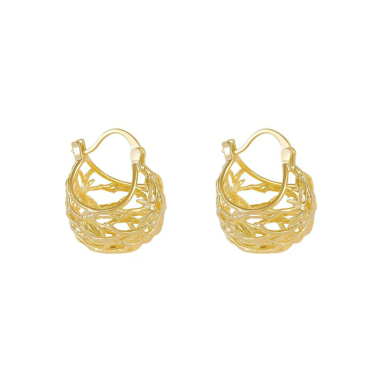 Whispering Vines Hoop Earrings