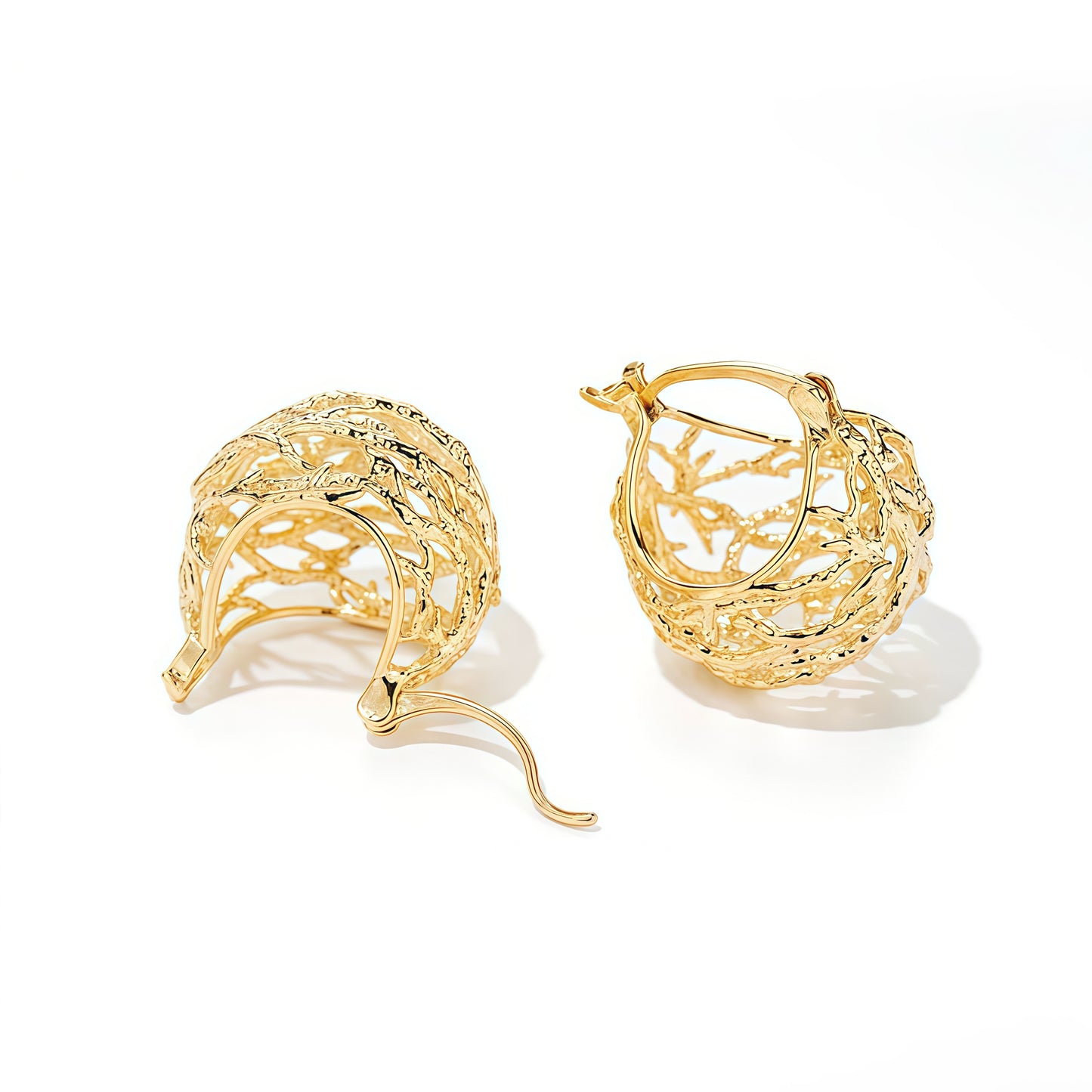 Whispering Vines Hoop Earrings