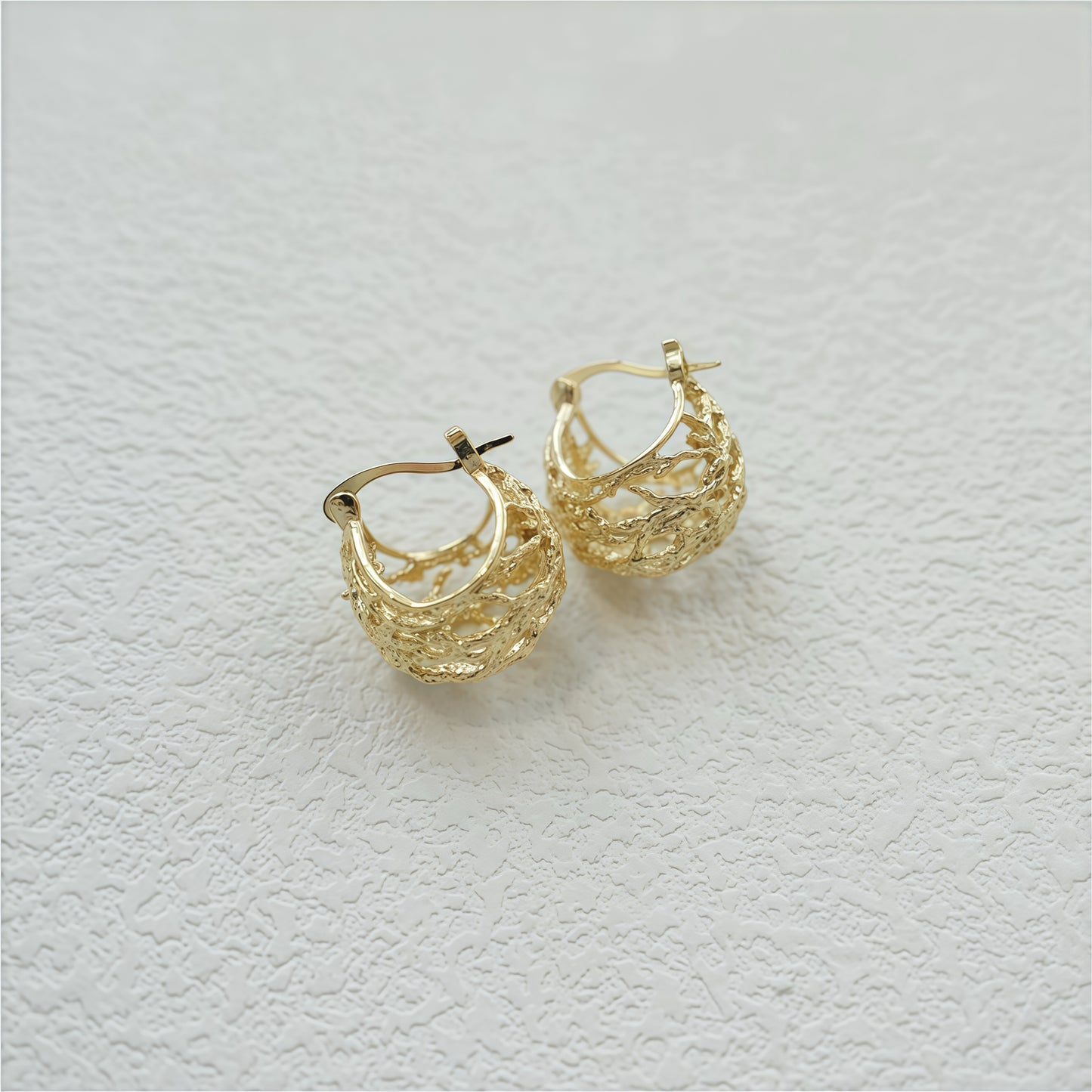 Whispering Vines Hoop Earrings